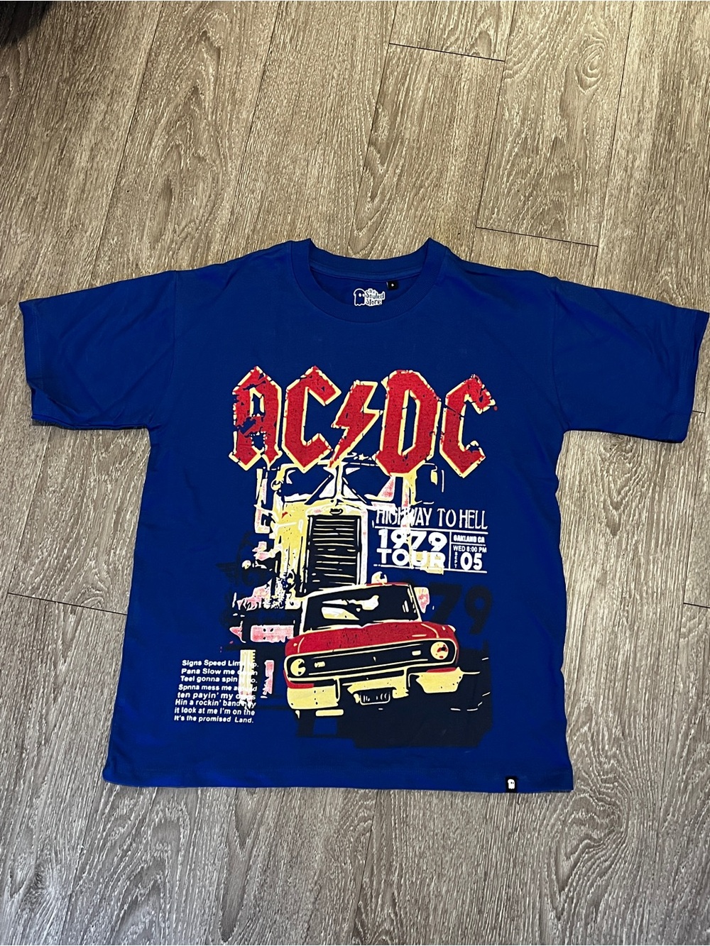 AC/DC Graphic Tee in Royal Blue